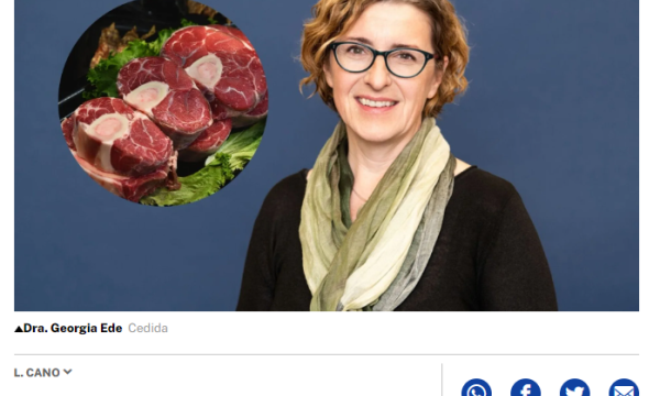 Artículo Periódico La Razón: La experta de Harvard que desmonta el mito: "Comer carne no es malo para la salud, es buenísimo"